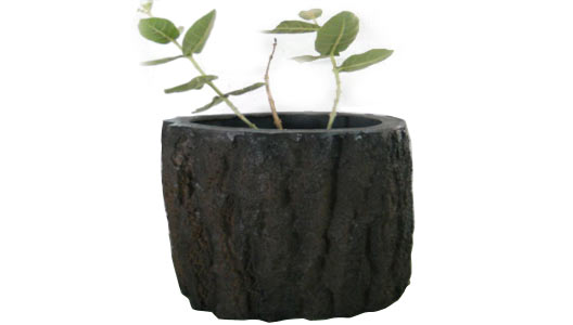 Fiberglass Bark Pot Planters