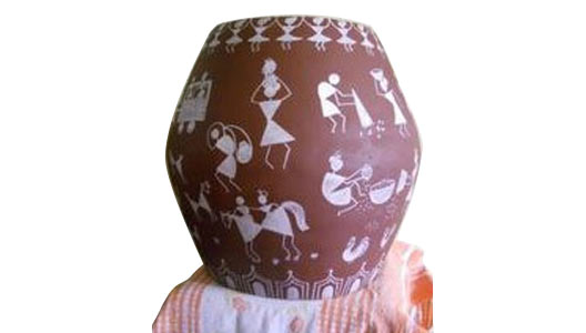 Fiberglass Warli Stool